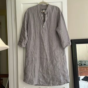 Artemesia 100% linen dress, striped, size M